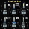 2 шт. автомобильные фары H4 LED H7 18000LM H1 H8 H11 светодиодные лампы Atuo для автомобильных фар HB3 HB4 9005 9006 9012 Hir2 Turbo светодиодные лампы 12 В