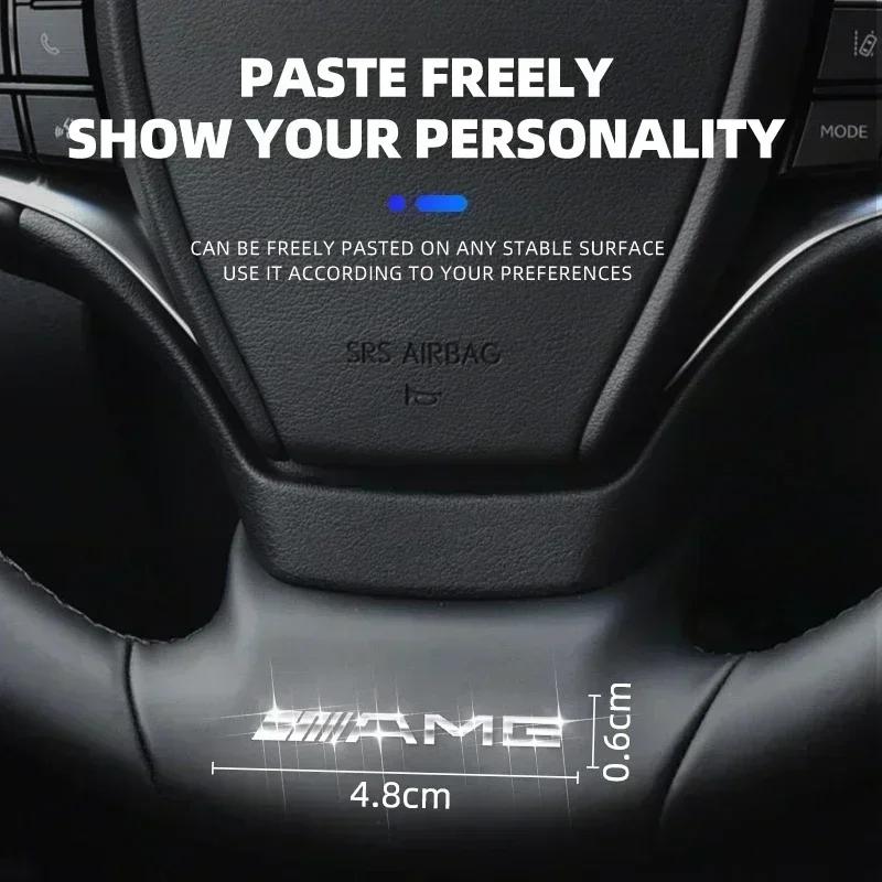 2/5/10pcs Car Logo 3D Metal Stickers Decorative Accessories For Mercedes Benz A B C S Class AMG GLA CLA GLC W176 W221 W204 W205