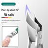 High-Grade Anti-Splash Angled Nail Clippers Set - Large Opening, Three-Piece for Grooved Nails