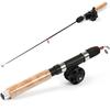 Комбинированные спиннинги и катушки для зимней рыбалки для ловли окуня, форели, лосося, набор инструментов для ловли рыбы
