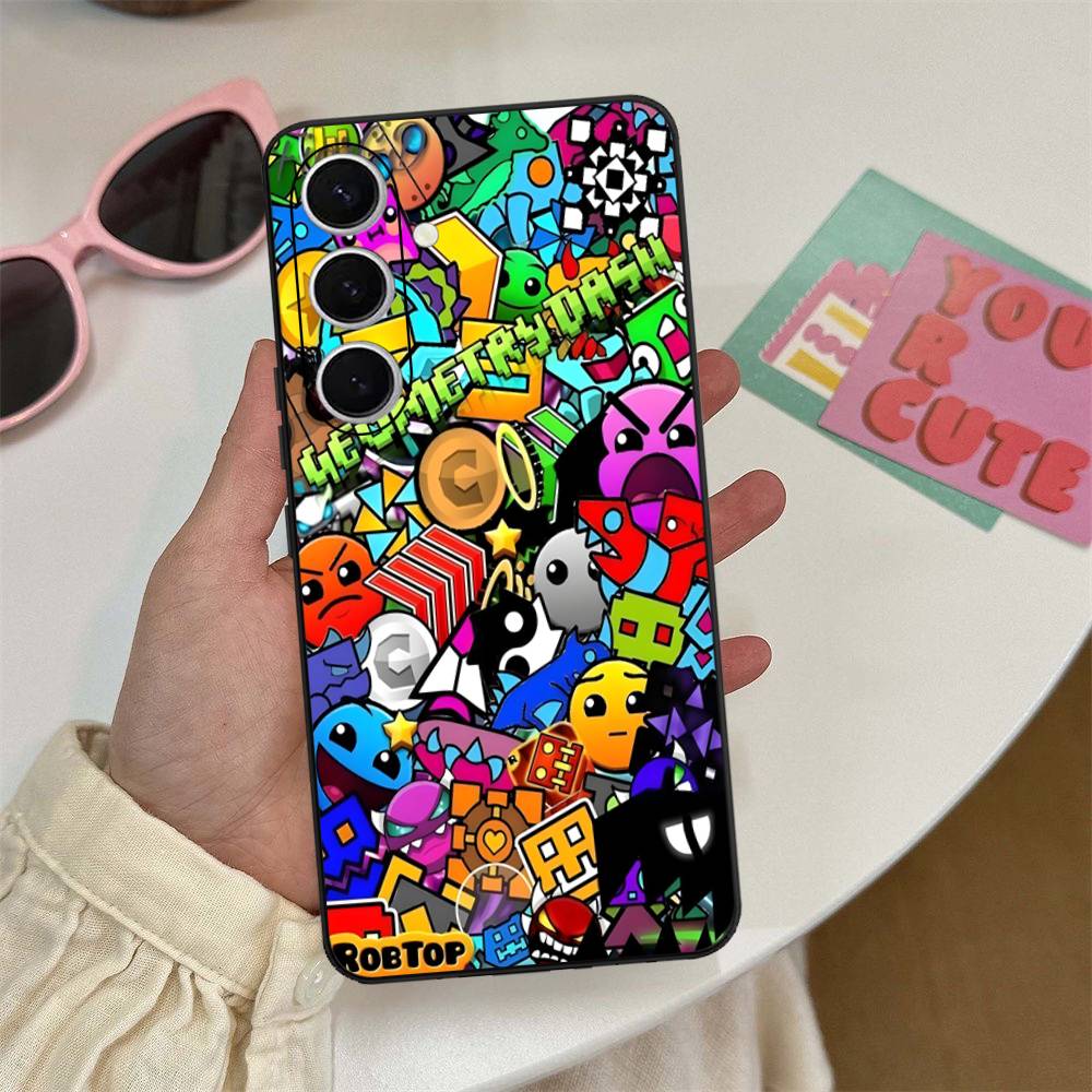 Чехол для телефона Game Geometry Dash Для Samsung S 24 Fe 25 Ultra Plus 20 Lite 21 30 22 23 24 22 Ultra 5G Fundas