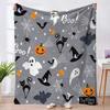 Halloween ghost blanket office sofa air conditioning blanket autumn and winter flannel blanket