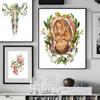 Anatomy and Plant Painting of Baby Posters Vaginal Vulva Flowers Plant Canvas Printed Images