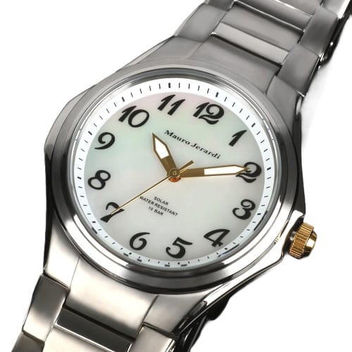 Мужские солнечные часы Mauro Geraldi, Титан, Легкие, Водонепроницаемость 10 АТМ, MJ039 (MJ039-4/Белый)