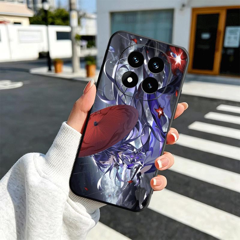 Honkai Star Rail Ахерон Мягкий чехол для телефона для Xiaomi Redmi Note 12 13 14 15 Pro Plus 11 12S 11S 11T 10 4G Черная задняя крышка