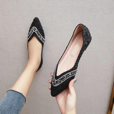 Мода На Каблуке Женская Обувь Морщины Острый Носок Абрикосовый Женские Балетки Элегантная Вечеринка В Предложении Шик Острый Носок Скидка Акция