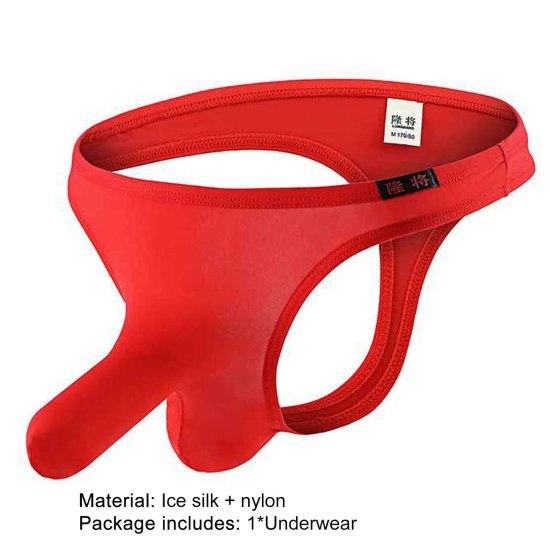 Longjiang Thong Solid Color Breathable Men Elephant Nose Elasticity G-strings for Sleeping