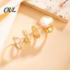 Open Toe Ring 4Pcs Faux Baroque Pearl Set, Non Tarnish Zinc Alloy Rings for Women, Adjustable Golden Plated Foot Jewelry Multi Purpose