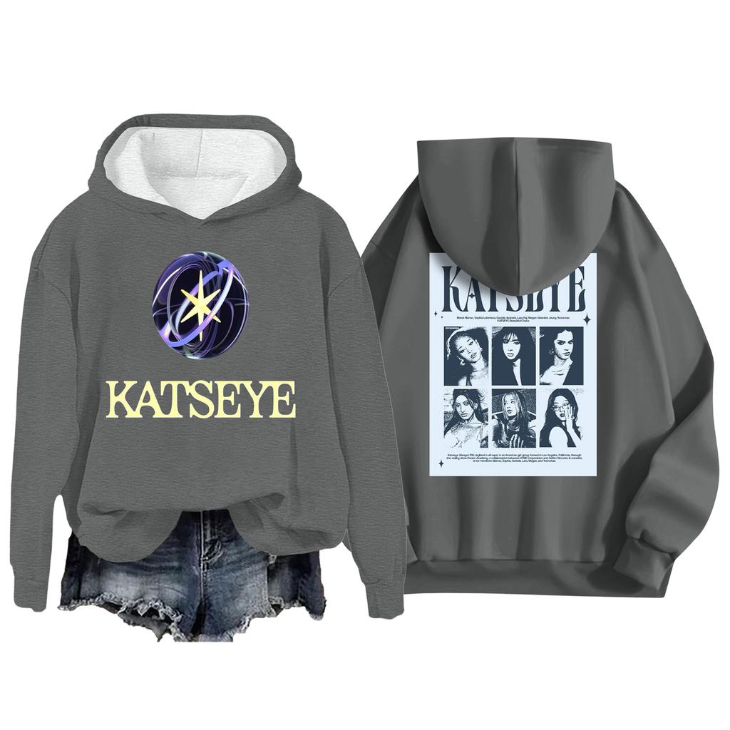 Women's Fashion Casual Long Sleeve Loose Printed Pullover Sports Long Sleeve Hooded Sweatshirt