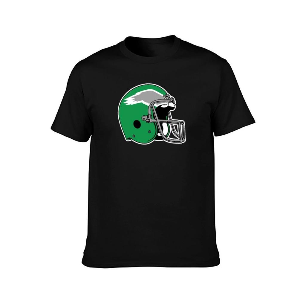 Eagles 80s Throwback Helmet TShirt Simple Casual Short Sleeve Tee