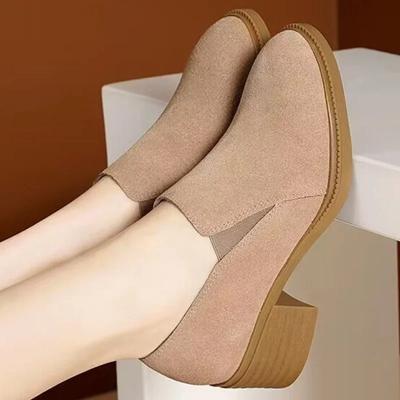 Женская обувь 2024 года, осень, новый ретро-туфли на квадратном каблуке с низким верхом, женские повседневные нескользящие туфли-лодочки, женские одинарные туфли Zapatos De Mujer