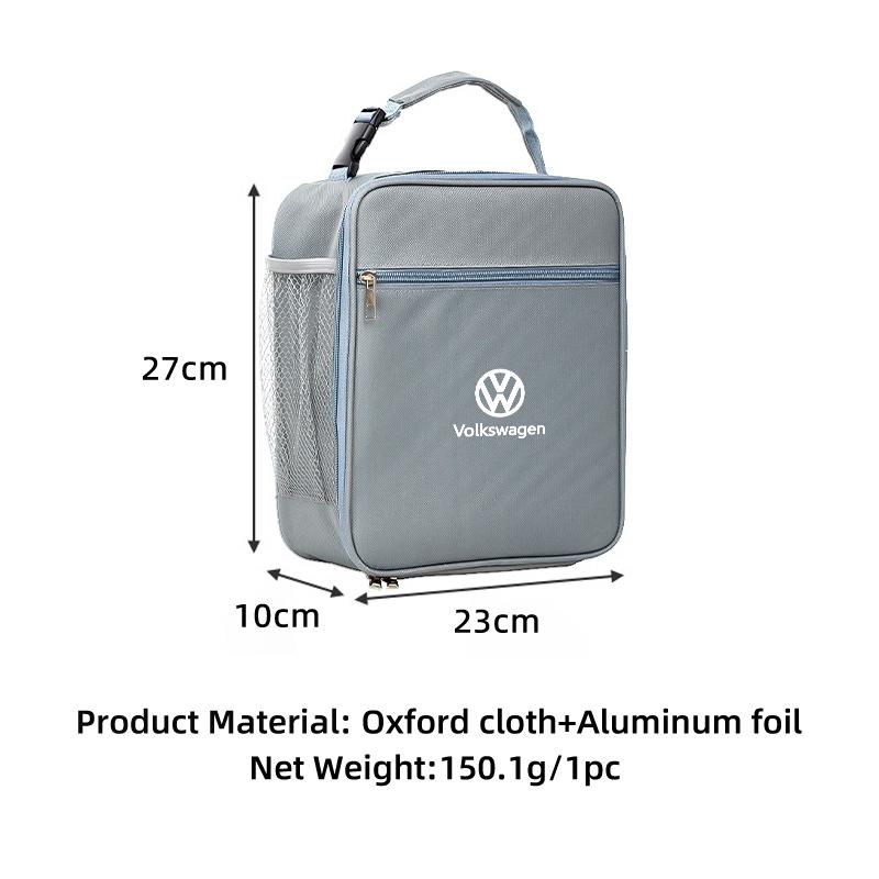W146Car Insulated Lunch Bag Ice Pack Food Container Food Picnic Bags For Volkswagen VW Passat Golf Tiguan Scirocco Jetta T-ROC