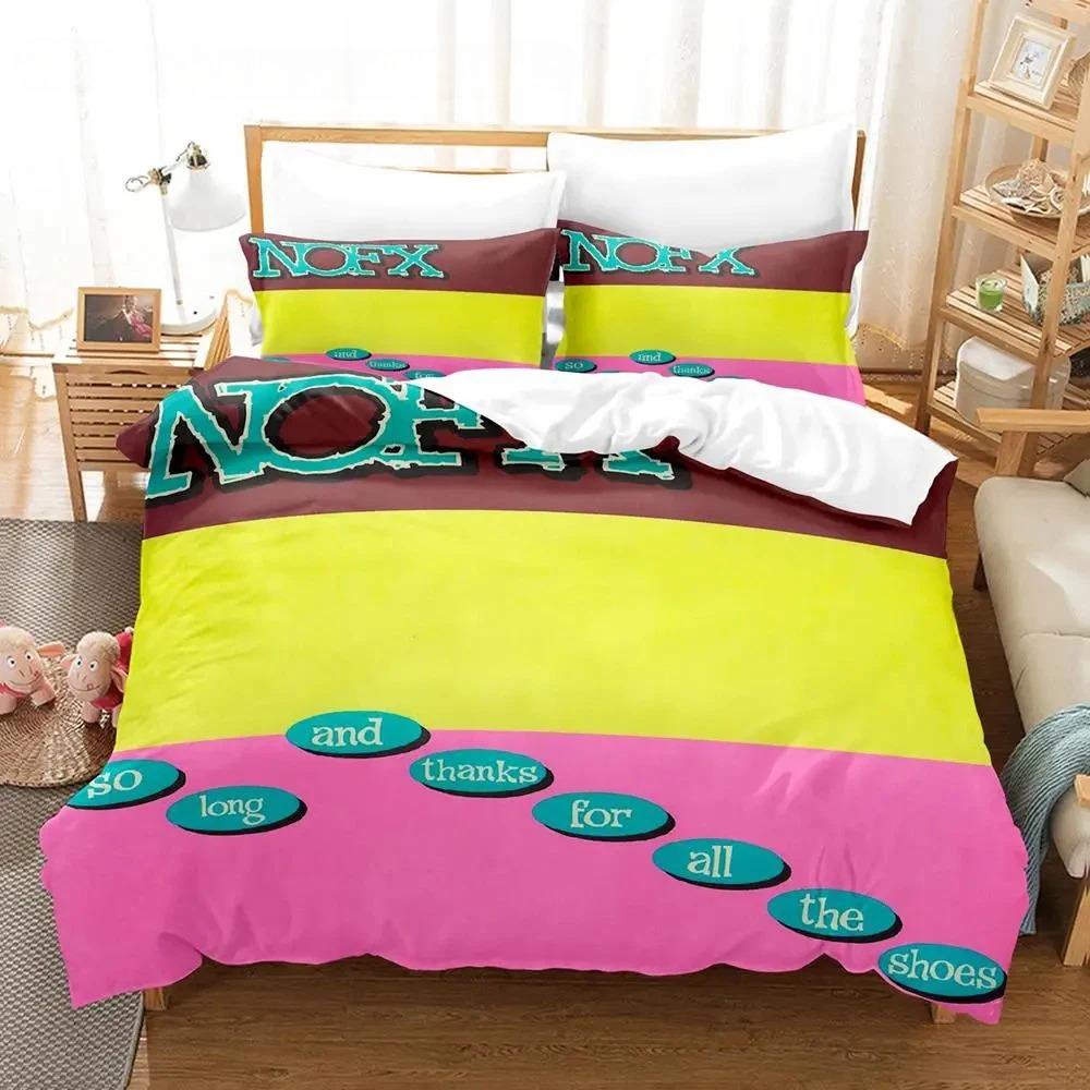 New Nofx Rock Band Bedding Set Single Twin Full Queen King Size Bed Set Adult Boy Bedroom Duvet cover Sets 3D Anime