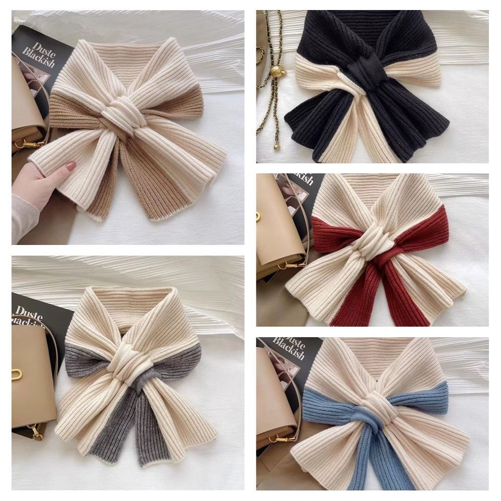 Аксессуары для одежды в корейском стиле Шарф контрастного цвета Осень-зима Шаль Шарф для улицы