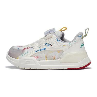 Li Ning Удобные повседневные нескользящие прочные низкие детские повседневные туфли Детские кроссовки Off-White YKNT076-3