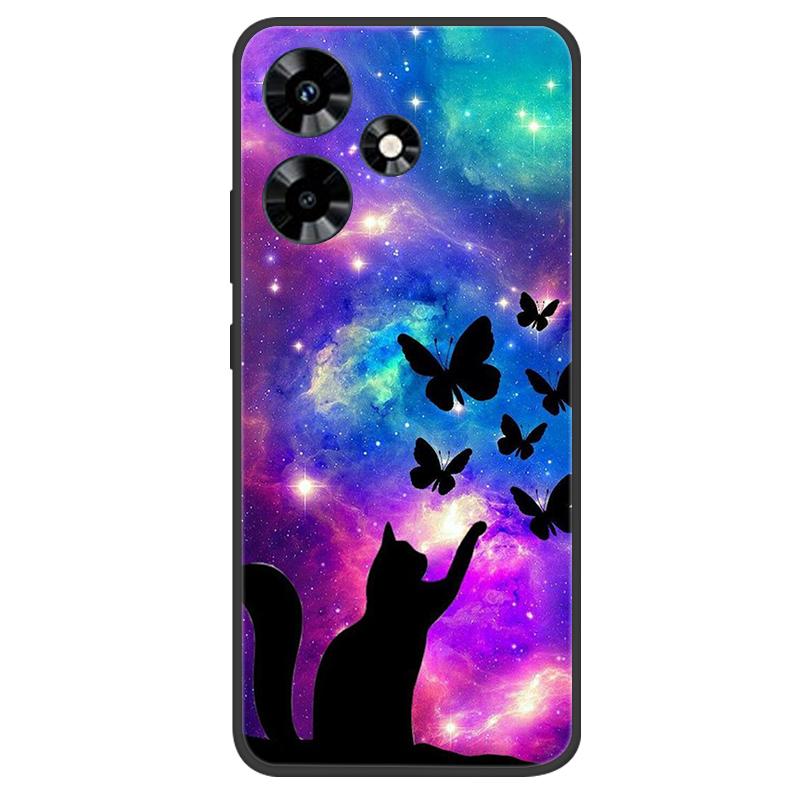 For Infinix Hot 30 Case Soft Black Silicone Bumper Butterfly Phone Cover for Infinix Hot 30 X6831 Cases Hot30 Fundas Coque