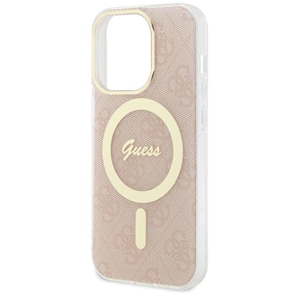 Guess Guhmp15Lh4Stp Iphone 15 Pro 6.1Rózowy/Pink Hardcase Iml 4G Magsafe