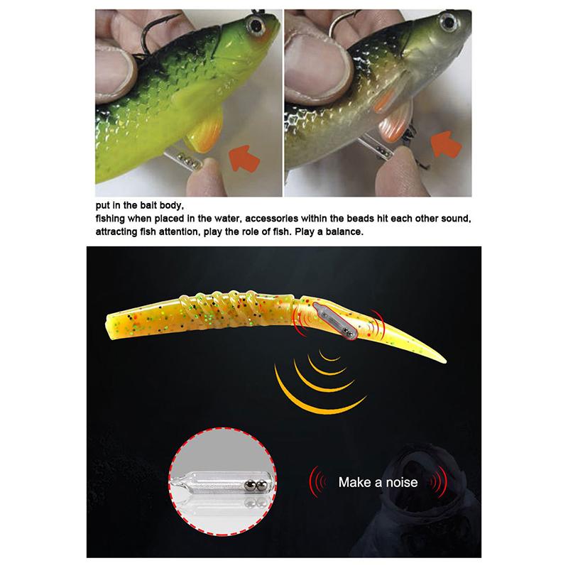 20 шт. Стеклянные погремушки для рыбалки, вставки-погремушки для трубок, аксессуары для приманок, погремушки из нержавеющей стали, рыболовные аксессуары