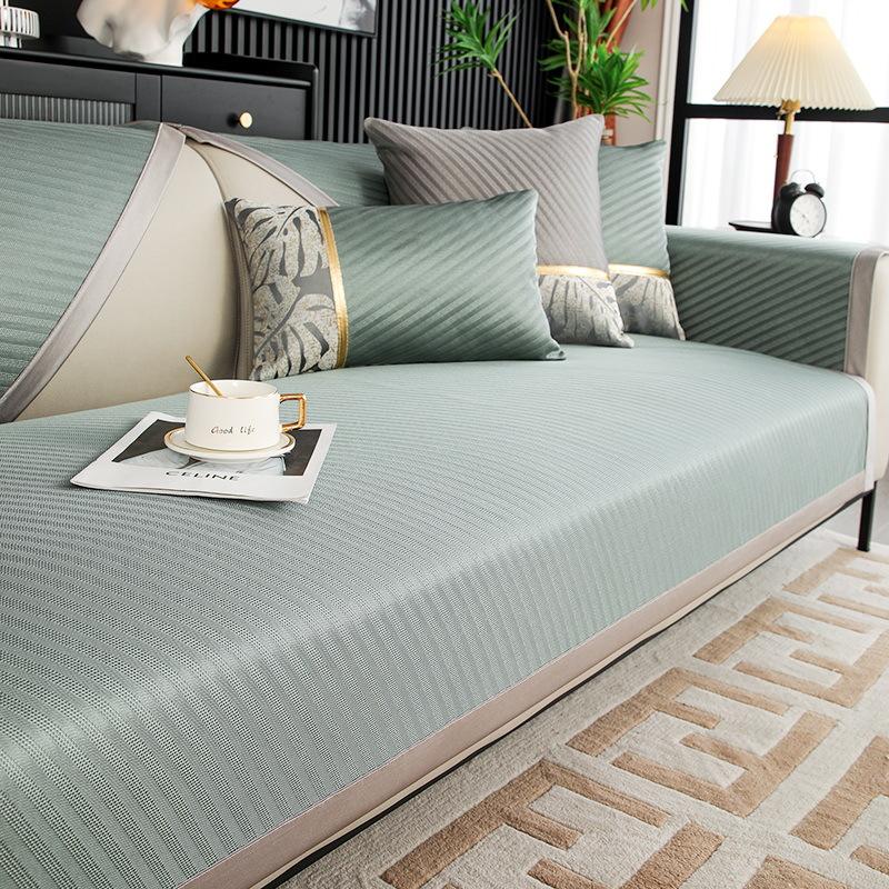 Современный летний простой стиль Ice Silk легкие нескользящие чехлы для диванных подушек гостиная диван полотенце чехол для охлаждения украшения