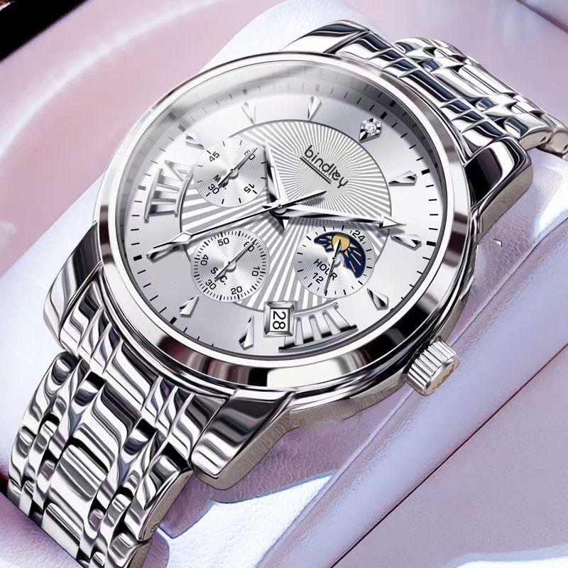 Fortilon Swiss Полностью Автоматические Мужские Скелетон Часы - Водонепроницаемые, Люминесцентные, Оснащенные Календарем Деловые Часы