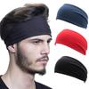 New Sweat-absorbing Sports Hairband Comfortable Breathable Band Men and Women Running Fitness Headband Stretch Cotton Headband Solid Color Hairband