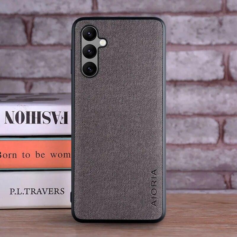 Case for Samsung Galaxy A14 A15 A24 A25 A34 A35 A54 5G 4G Coque Luxury Textile Leather Phone Cover Funda for Samsung A54 Case