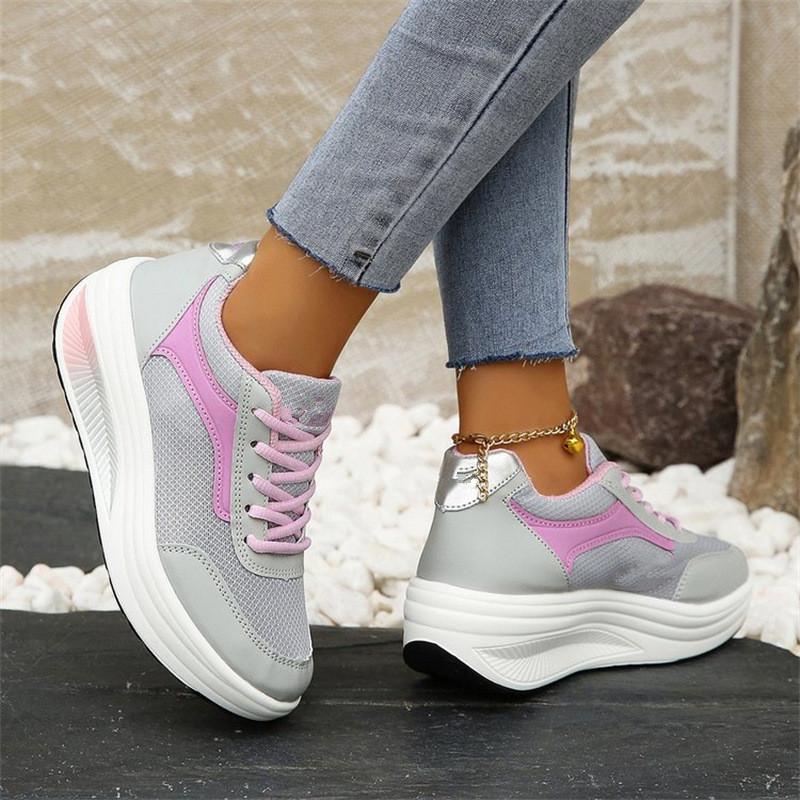 Весенняя и летняя обувь больших размеров, удобная, с круглым носком, на платформе, спортивная женская обувь, туфли на платформе