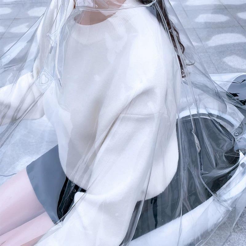 Transparent Raincoat for Electric Vehicles, Full-Body Rain Protection for Adults, Single-Person Riding, Motorcycle and Electric Vehicle Rain Poncho