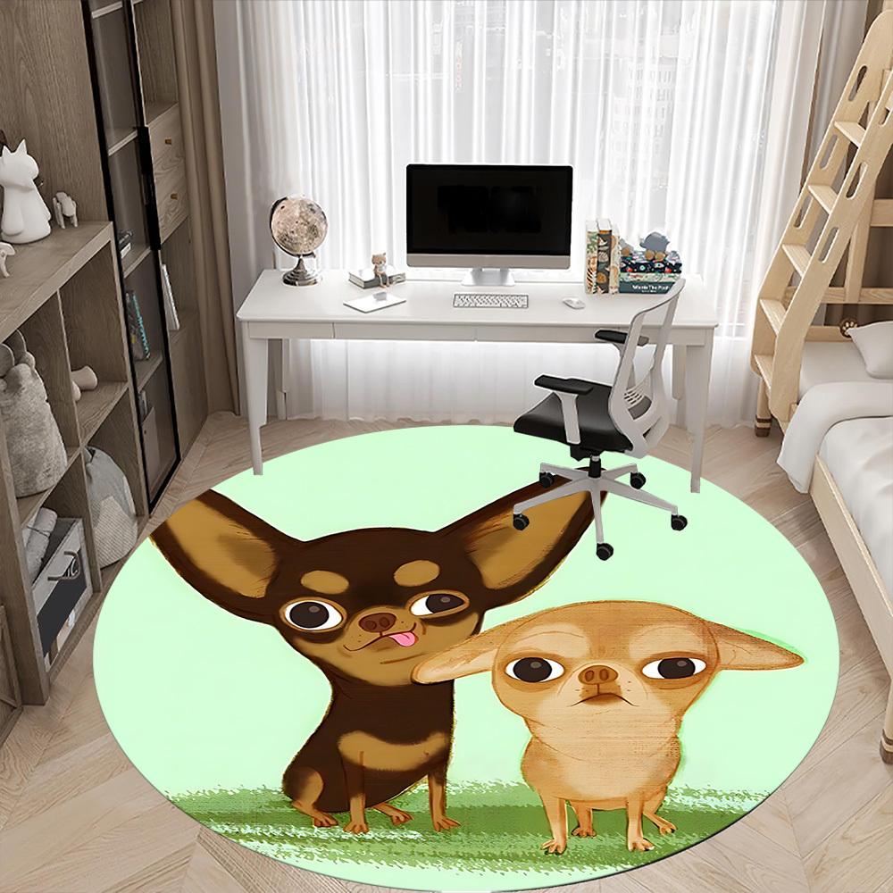 1pc Chihuahua Chair Carpet for Office, Non-slip, Soft and Durable Office Rug, Perfect for Office yy260131020