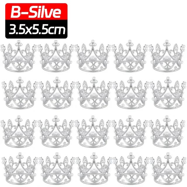10/1 шт. металлические мини-короны для украшения торта, цветочные букеты, украшения для кексов для свадьбы, детского душа, дня рождения, вечеринки, украшения