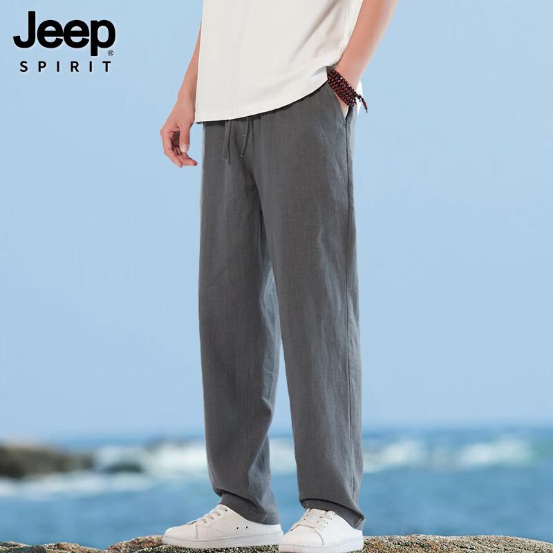 Мужские ретро-повседневные шаровары JEEP SPIRIT из смеси льна