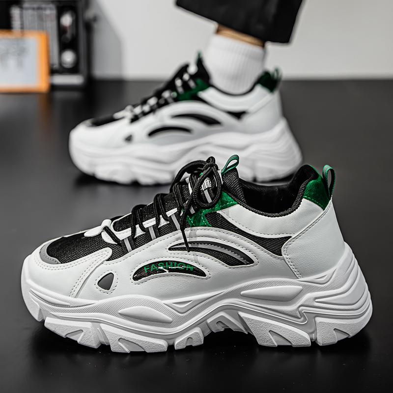 Толстая подошва, увеличивающая рост, универсальные мужские новые летние дышащие модные повседневные кроссовки, ультралегкие, для улицы, студенческие, спортивная обувь