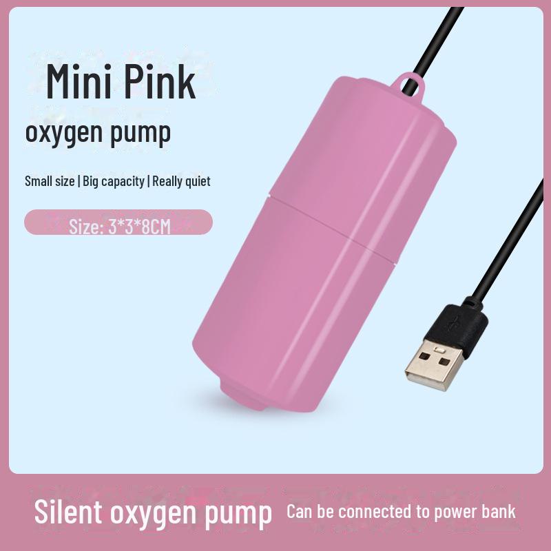 Компактный USB-кислородный насос для аквариумов и рыбалки на открытом воздухе: Бесшумный и эффективный оксигенатор
