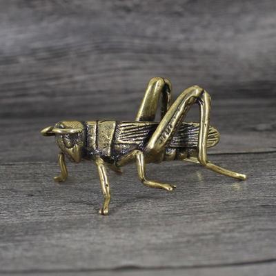 Фигурки Крикета из Латуни, Миниатюры, Настольные Украшения, Игрушка-Розыгрыш с Насекомым, Ретро Животное, Маленькая Статуэтка, Ремесла, Украшения