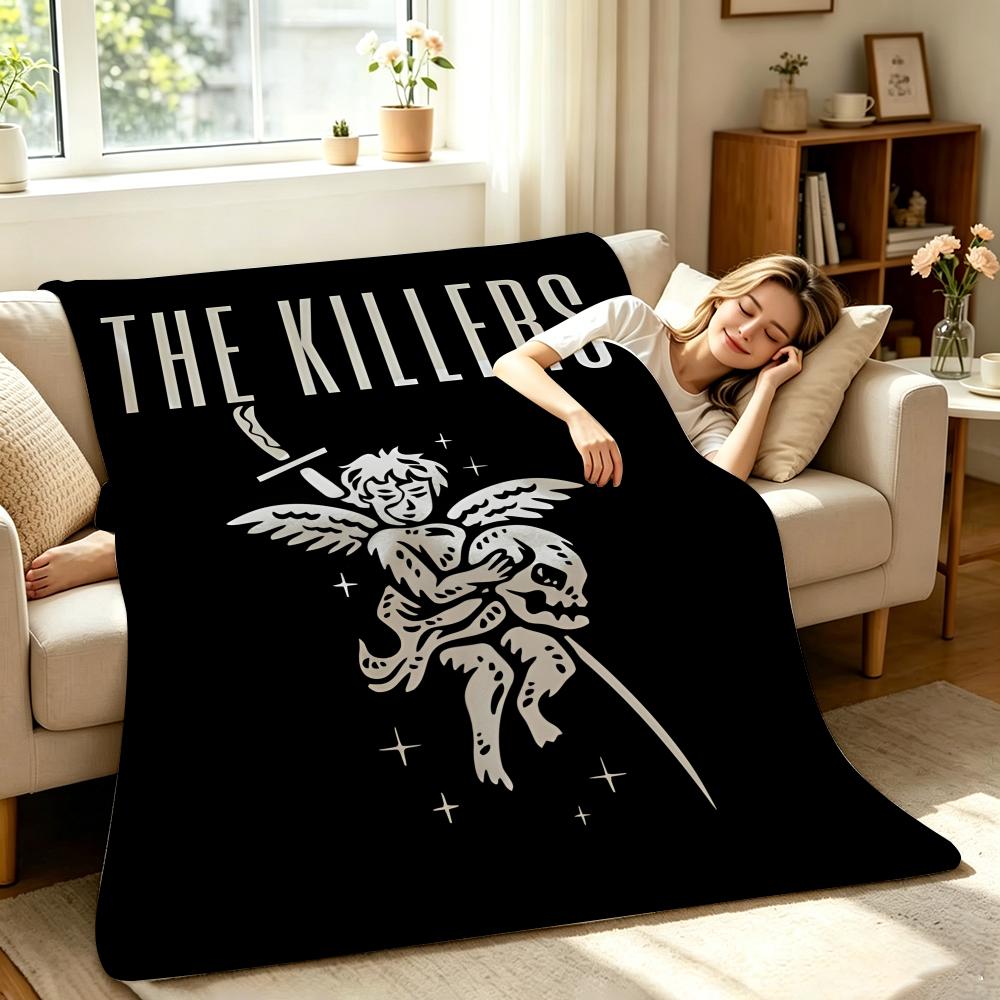 Music The Killers Throw Soft Warm Flannel Throw Blanket, Multi-use for Sofa Bed Office Nap