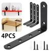 4/8Pcs 90 Degree Shelf Brackets Heavy Duty Metal Angle Bracket for Table Work Space Saving Decorative Joint Angle Bracket