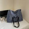 Японская холщовая сумка для通勤 женская 2025 осень новая мода простая трендовая большой вместимости сумка-тоут через плечо для студенток