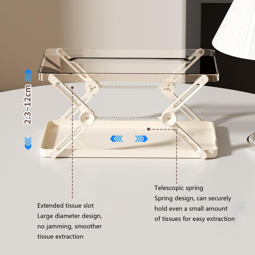 Прозрачный держатель для салфеток, пружинный диспенсер для салфеток, прозрачная настольная крышка для коробки салфеток для дома, офиса, ванной комнаты, автомобиля