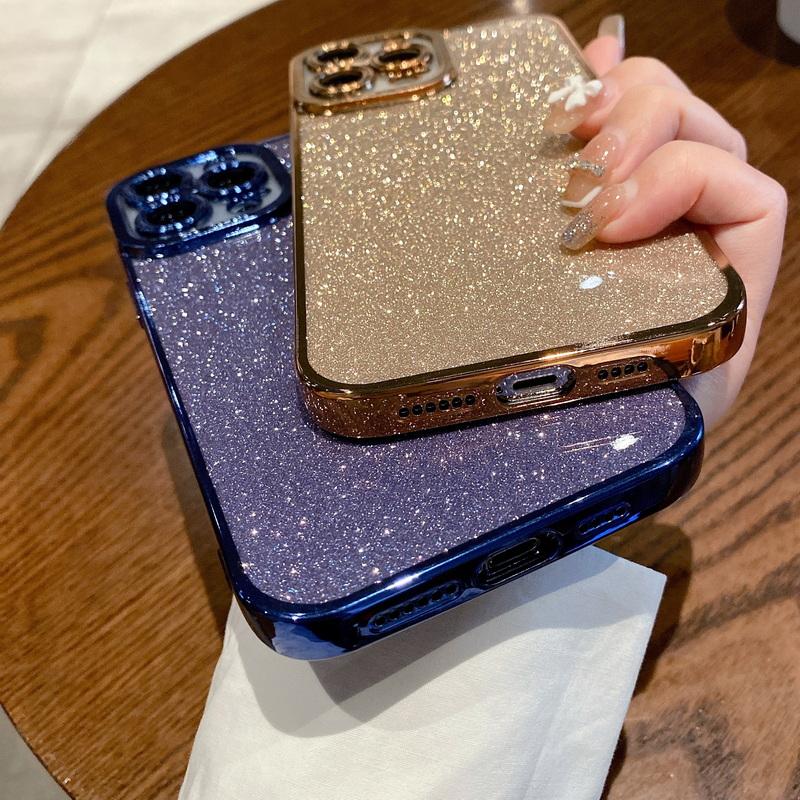 Блестящий чехол для телефона iPhone 16 Plus 15 14 Pro Max 13 12 11 Pro Max Роскошный чехол из ТПУ с кристаллами для iPhone XR XS 7 8 Plus