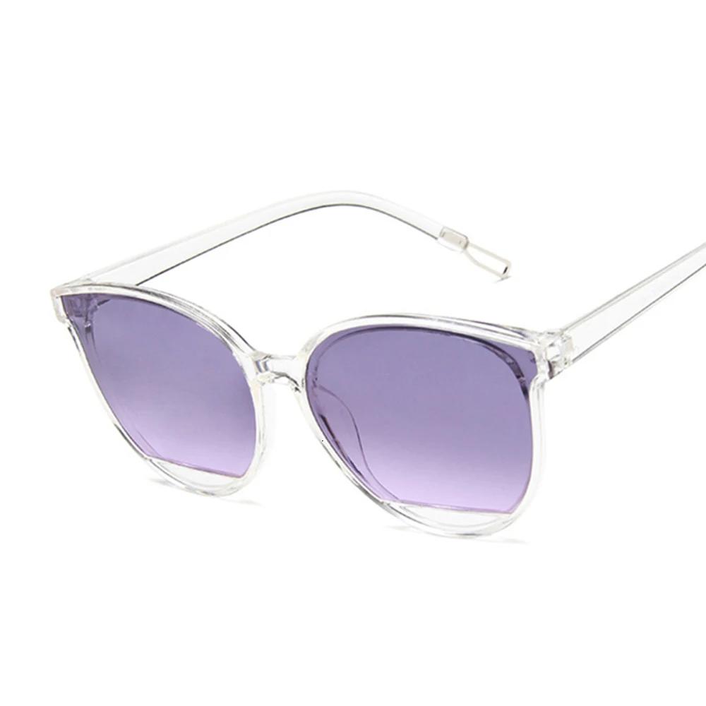 New Vintage Frame Classic Sunglasses Women Uv400 Protection Eyewear Mirrored Reflective Lens