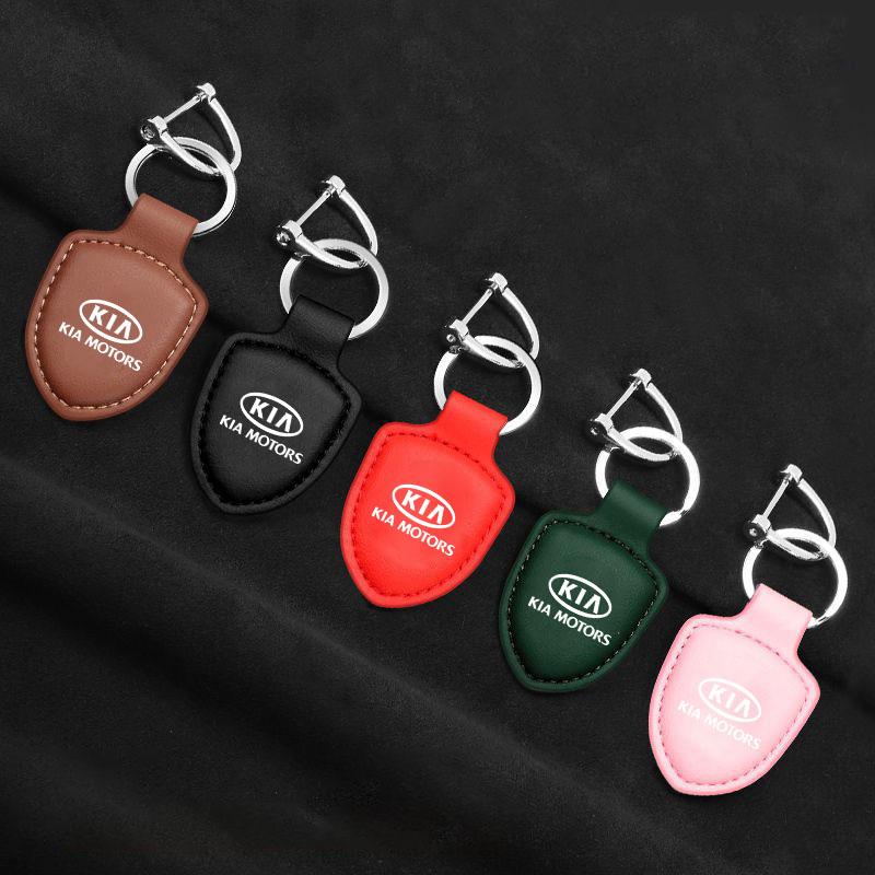 NIVG8 Car leather keychain creative couple keychain for Kia Sportage Ceed Picanto Rio ProCeed Niro 5 3 4 K7 K5 K8 K3 Ray K9