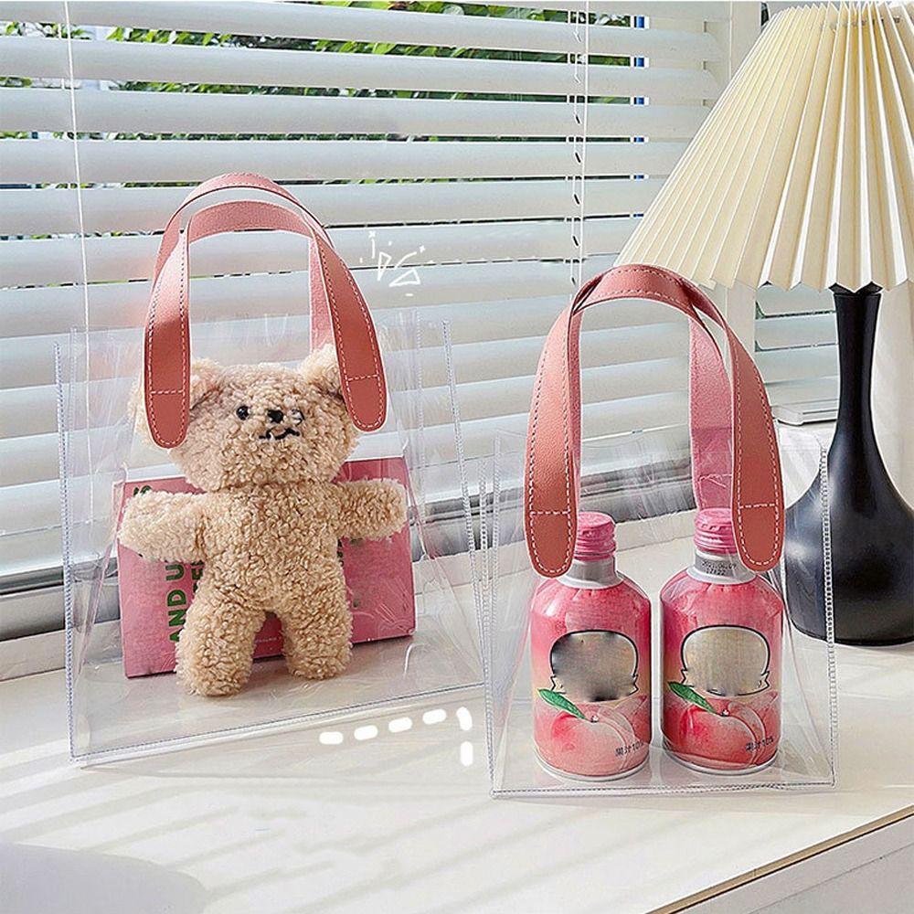 Сумки Сумки для хранения Свадебные подарочные сумки ПВХ Прозрачные сумки Сумки-тоут Женские косметички