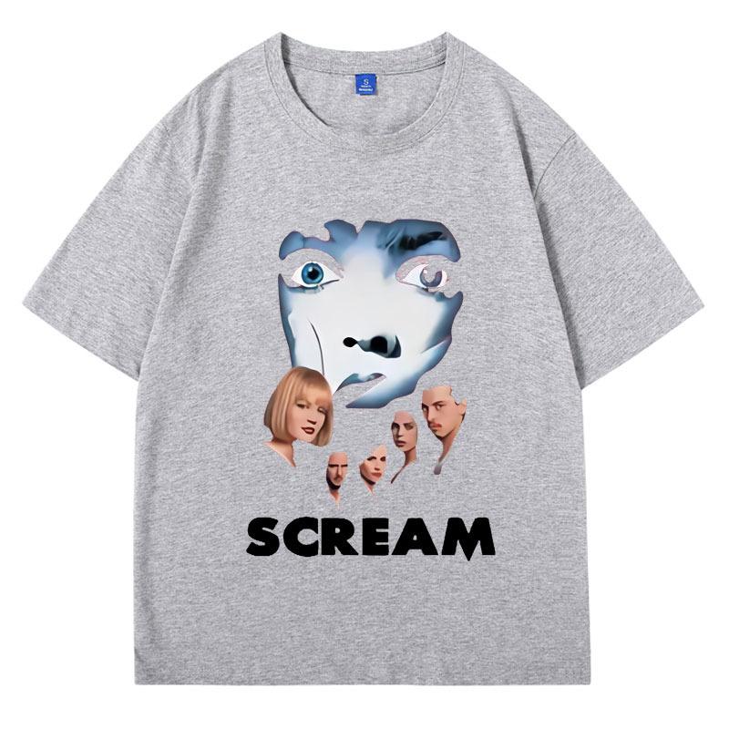 Лимитированная футболка Scream с принтом Билли Лумиса, футболка с коротким рукавом, мужская, женская, хип-хоп, винтажная, оверсайз, одежда