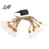 Decorative Pergola String Bulbs Solar Outdoor Rope Hanging Hemp Lights Vintage Lights with Shatterproof Bulbs