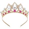 Wedding Birthday Rhinestone Tiara Pearl Headband Bling Bling Tiaras for Girls Princess Crown
