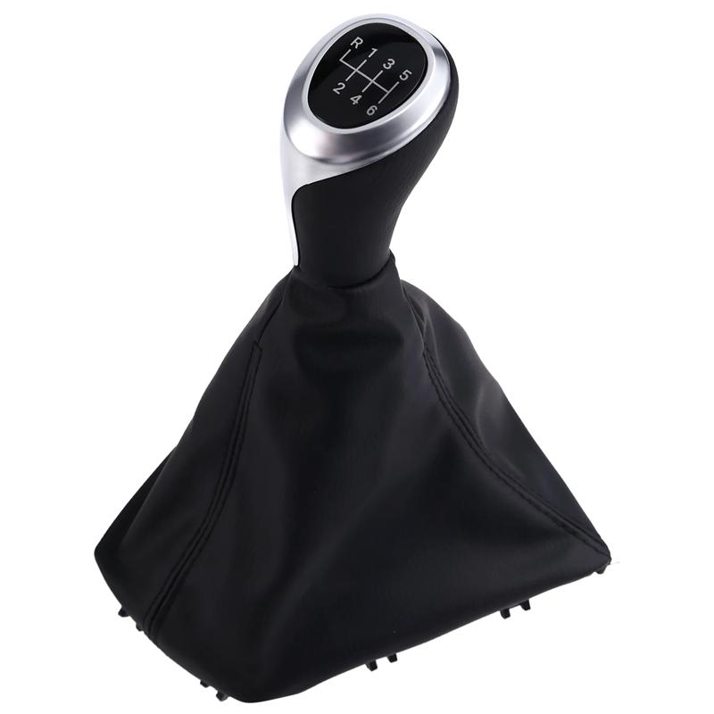 Car 6 Speed Manual Gear Lever Stick Shift Knob With PU Leather Dustproof Boot For BMW 1 3 Series F20 F30 2011-2016-A87Q