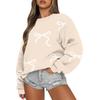 Women  Tops Women's Long Sleeve Sweatshirt Casual Crewneck Loose Fit Pollover Fleece Tops