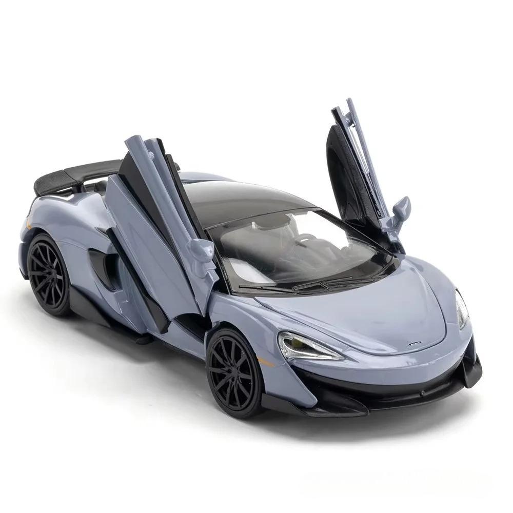 1:32 600LT 765LT Модель Литая из Сплава Машинки Игрушки Украшение Открывающиеся Двери Звук Свет Оттянуть Назад Миниатюрный Транспорт для Детей Идеальный Подарок