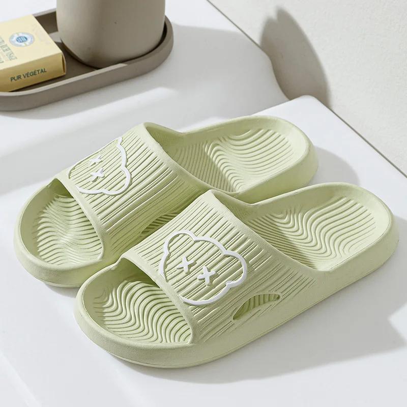 Женские тапочки, летние нескользящие шлепанцы унисекс на плоской подошве, теплые домашние легкие тапочки из Евы, мужские пары в помещении, женская милая обувь с героями мультфильмов