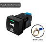 12V Green White LED Backlit Push Button Switch Power Horn Fixed Momentary Type For Toyota Prado 150 Series Corola Camry RAV4